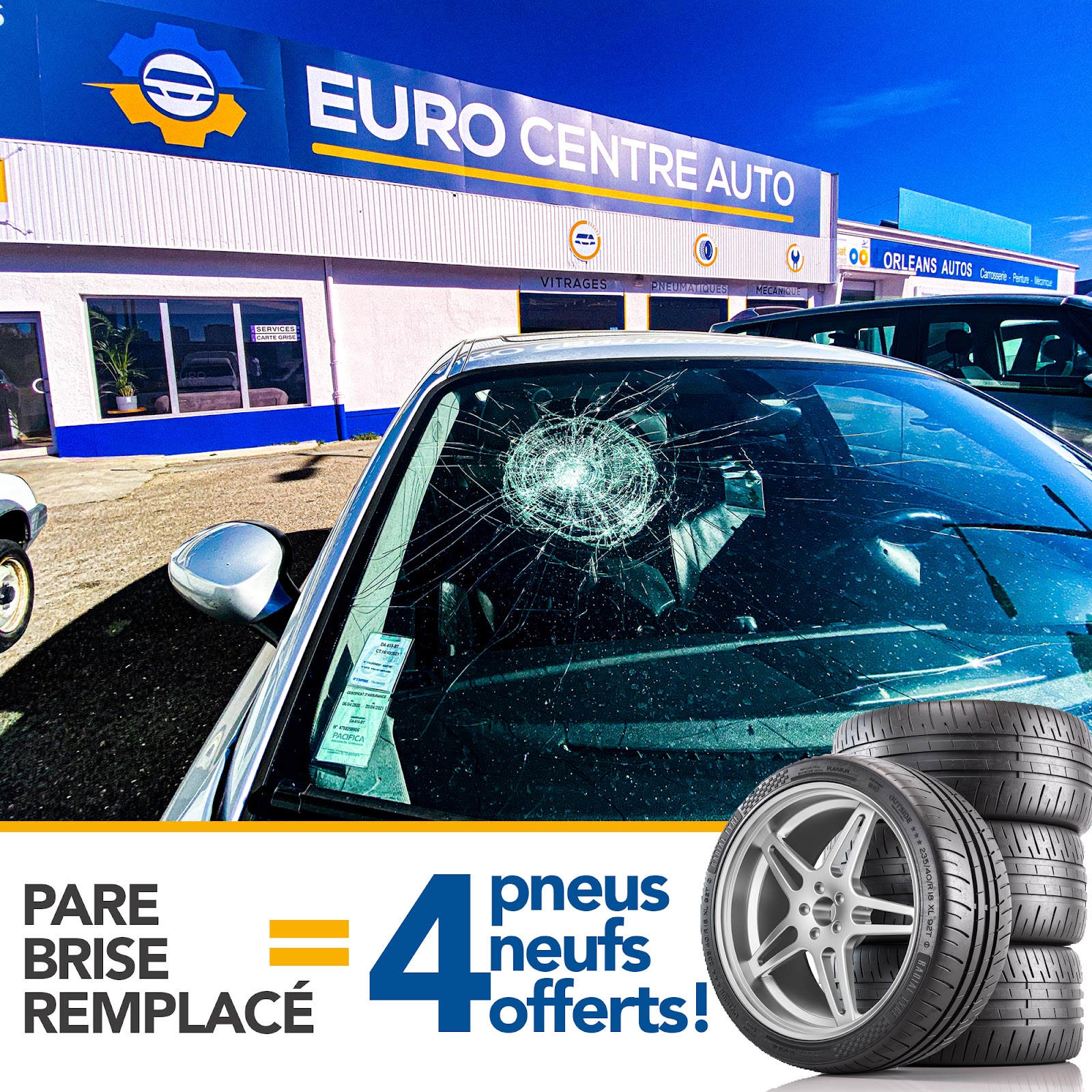 Euro Centre Auto Tours, Blois & Le Mans - Pare-brise, pare-brise à Rue Gambetta, Tours